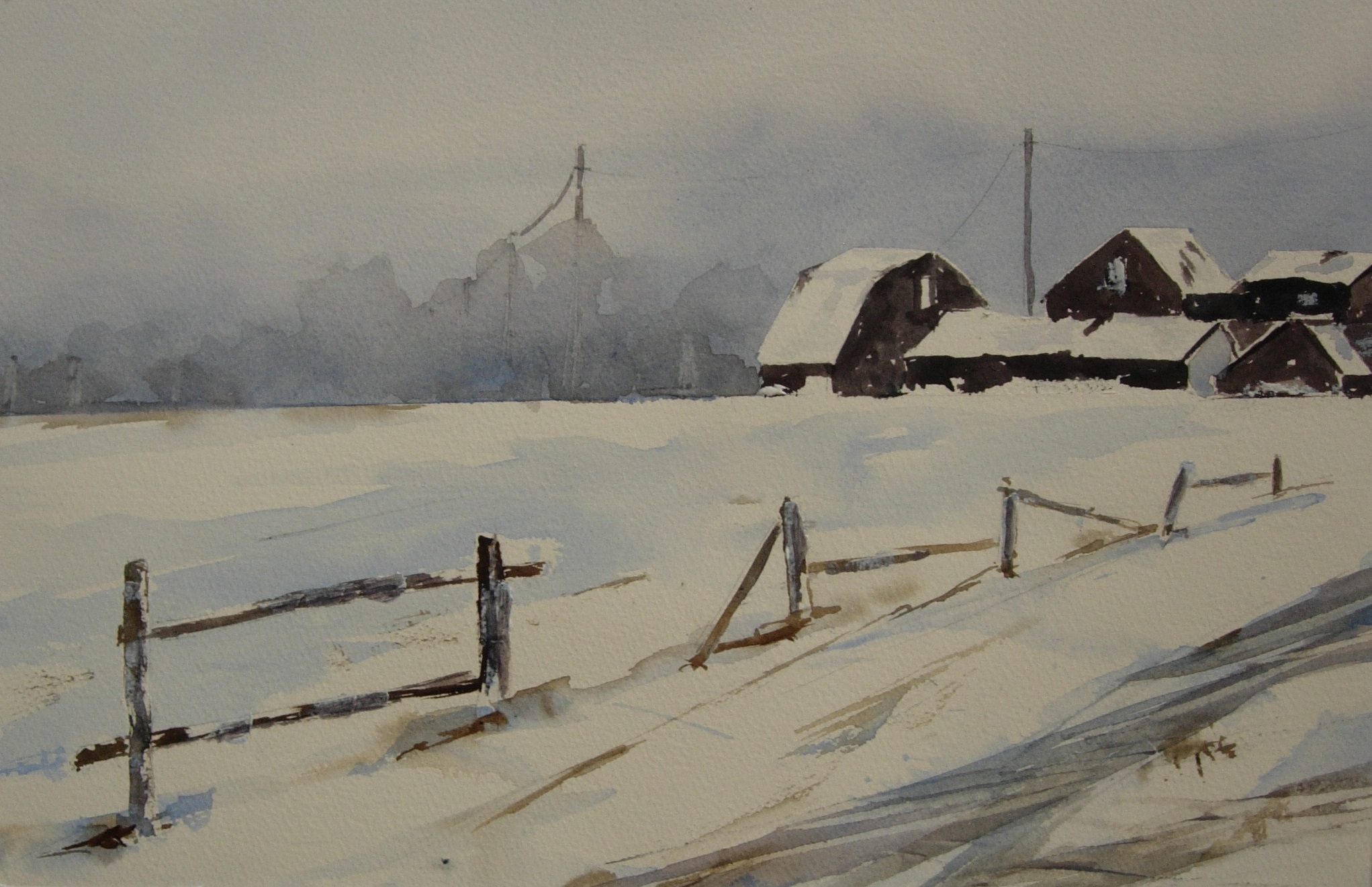 Serie paesaggi con la neve