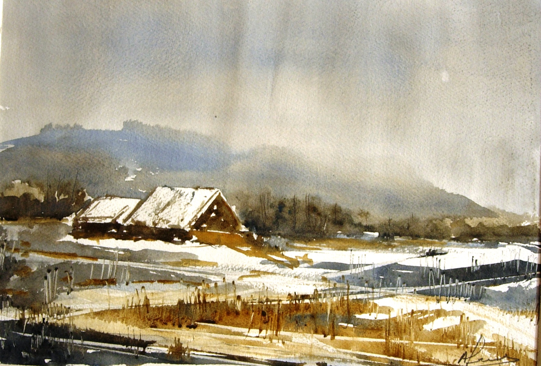 Serie paesaggi con neve