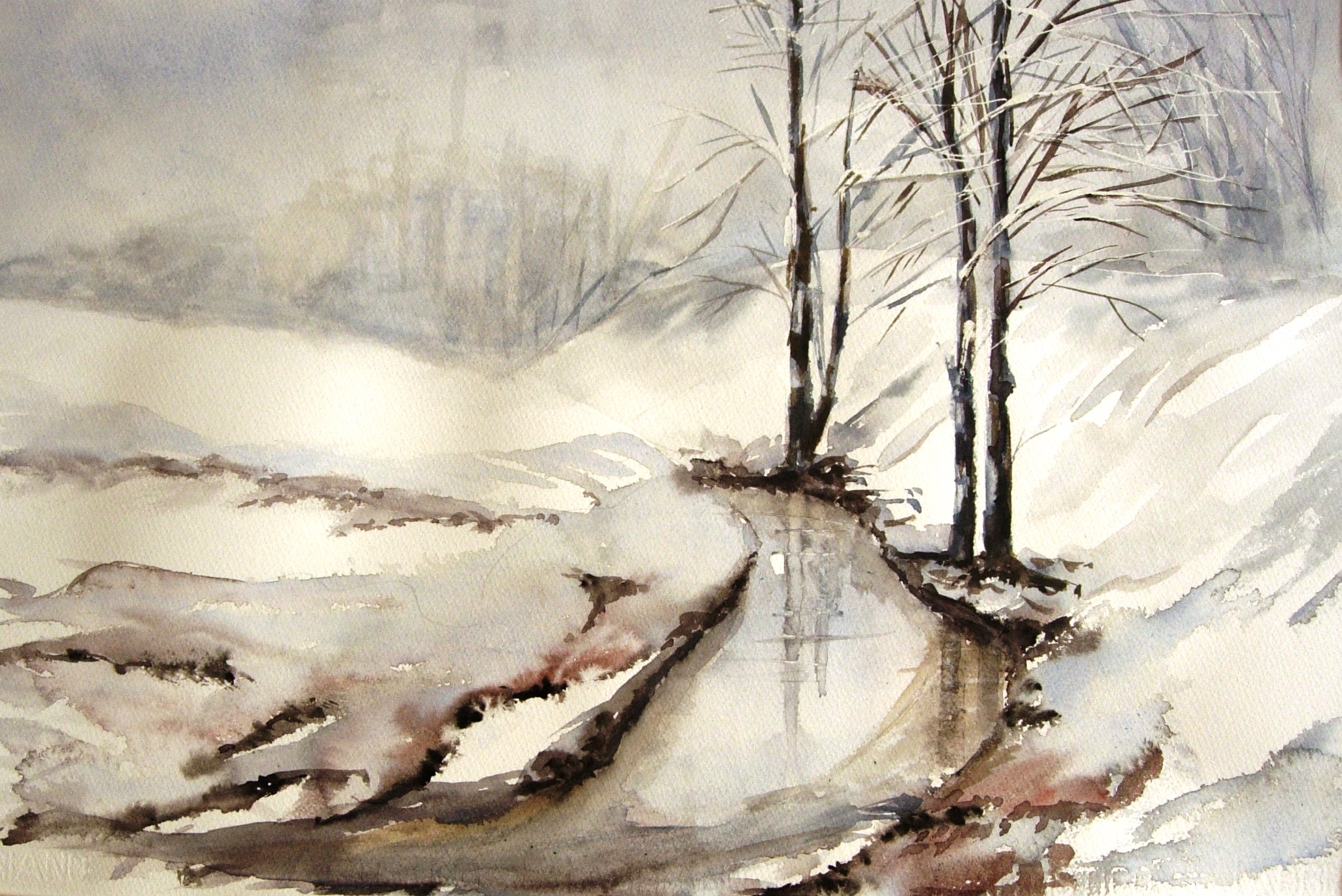 Serie paesaggi con neve