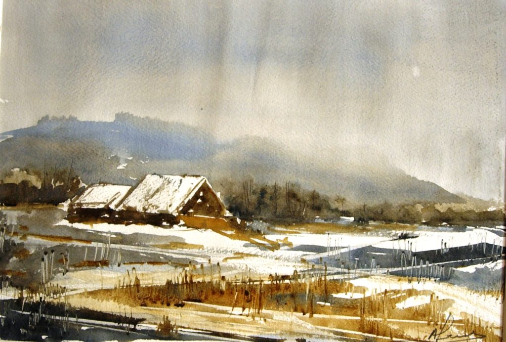 Serie paesaggi con neve