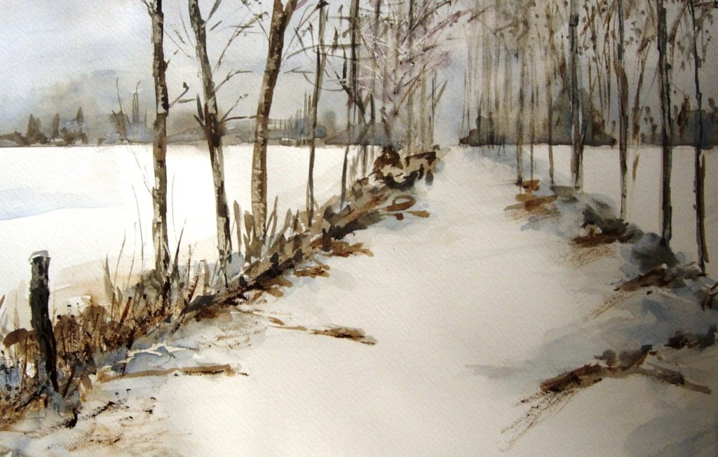 Serie paesaggi con neve